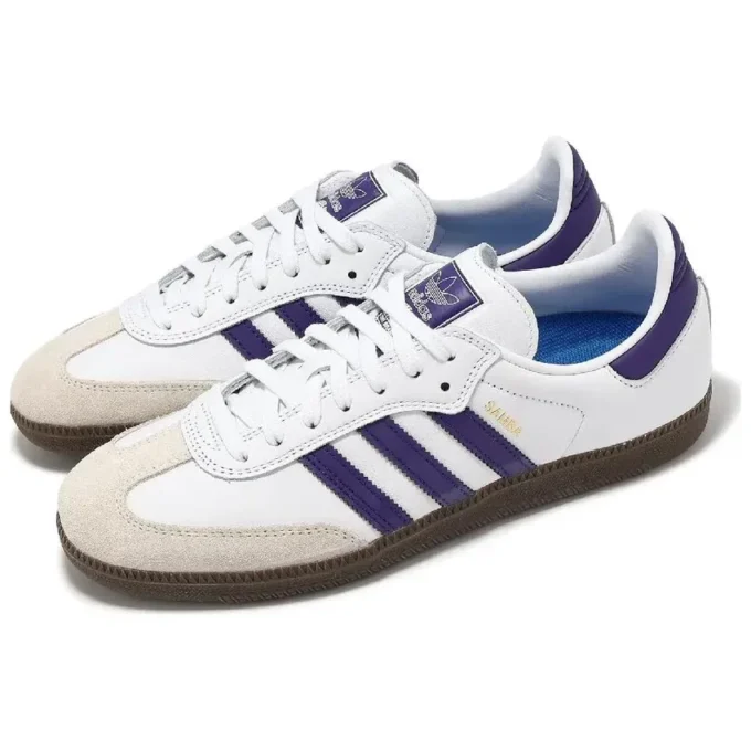 Adidas Samba Adv «Cloud White Collegiate Purple Gold Metallic»