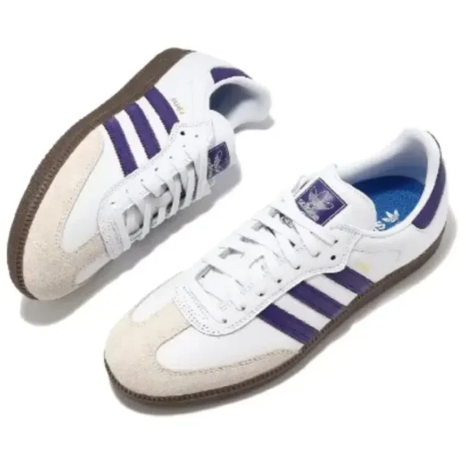 Adidas Samba Adv «Cloud White Collegiate Purple Gold Metallic»